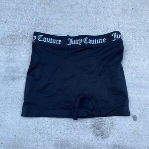 Juicy Couture Black Athletic Shorts with Logo Waistband